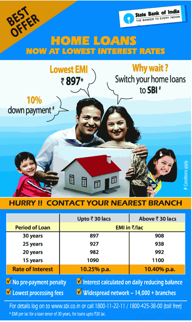 sbi-offers-lowest-home-loan-rates-comparision