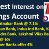 Highest Interest on Saving Bank Account